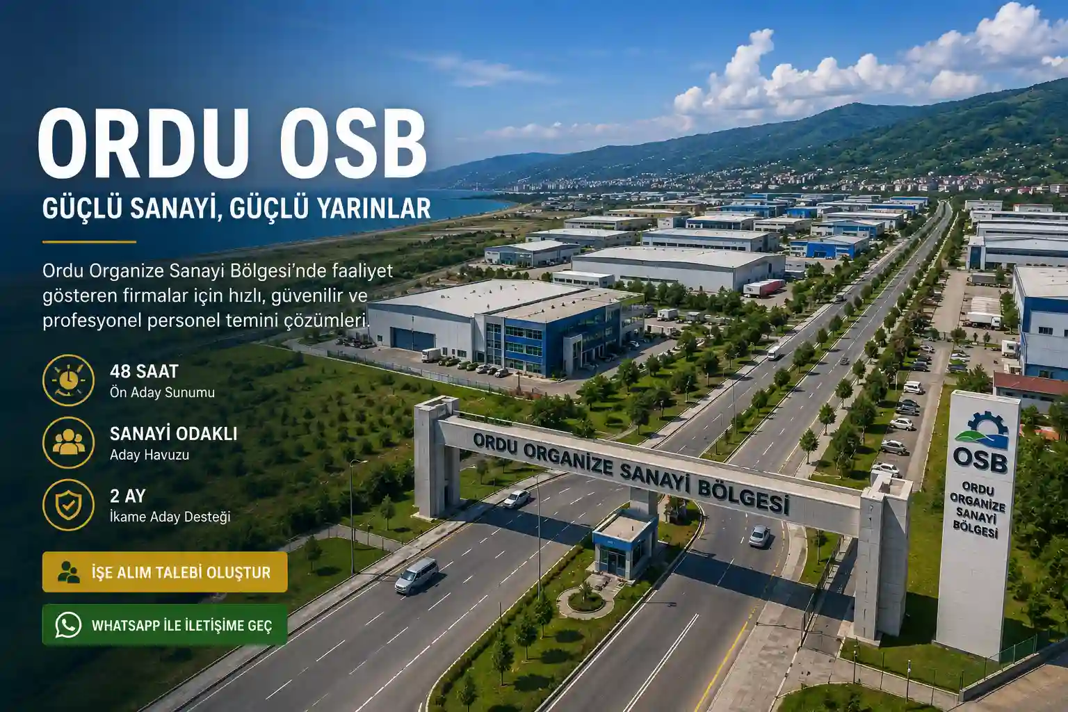Ordu OSB personel temini