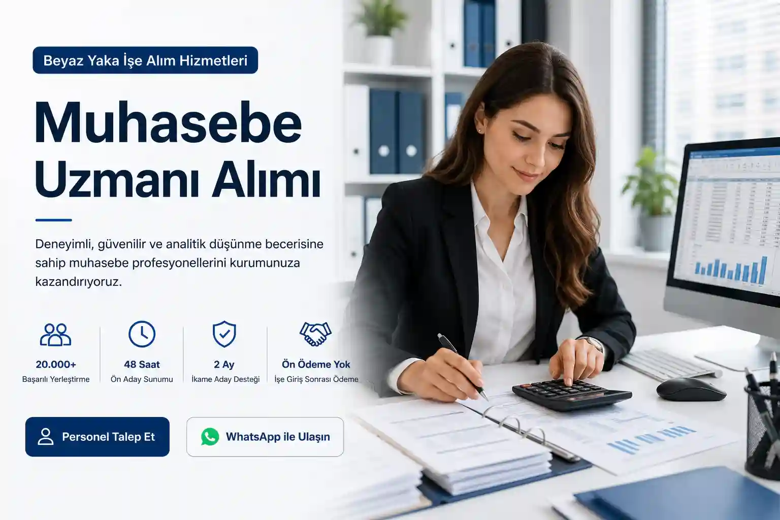 Muhasebe personeli işe alım hizmeti