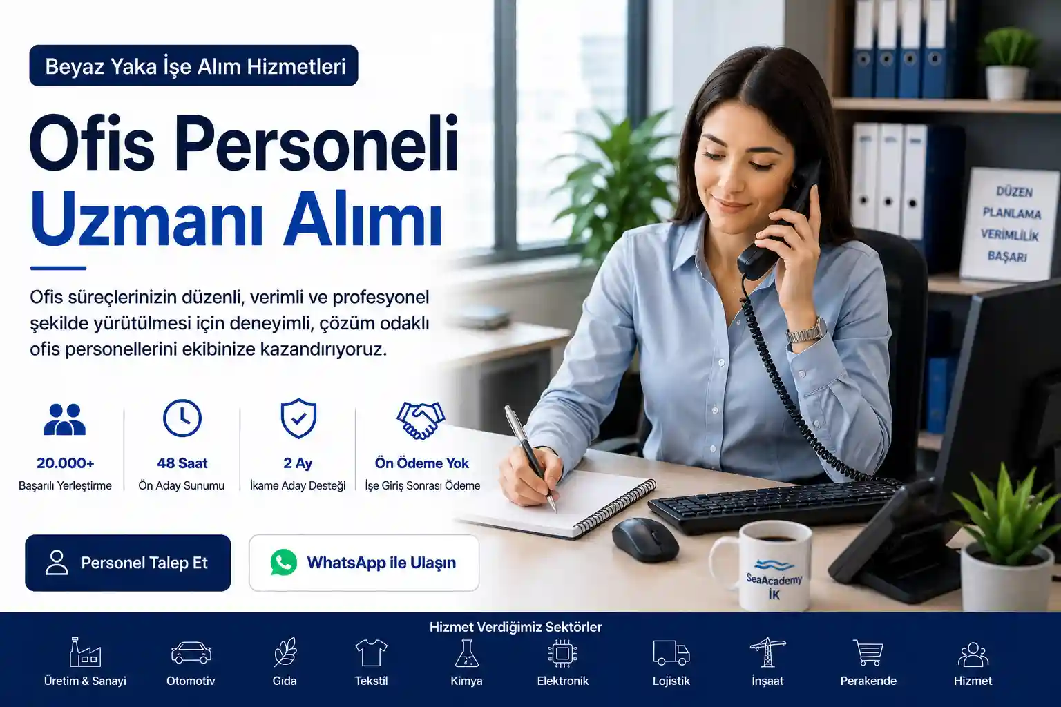 Ofis personeli işe alım hizmetleri