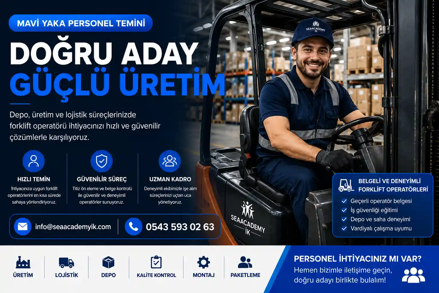 Forklift operatörü temin hizmetleri ve depo lojistik operasyonları