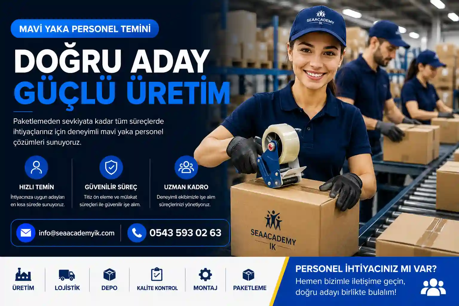Paketleme personeli temin hizmetleri ve ürün hazırlık operasyonları