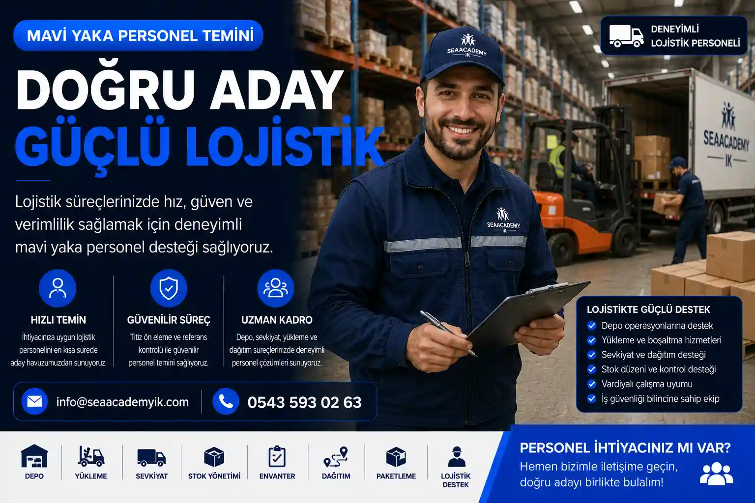 Lojistik sektörü mavi yaka personel temini