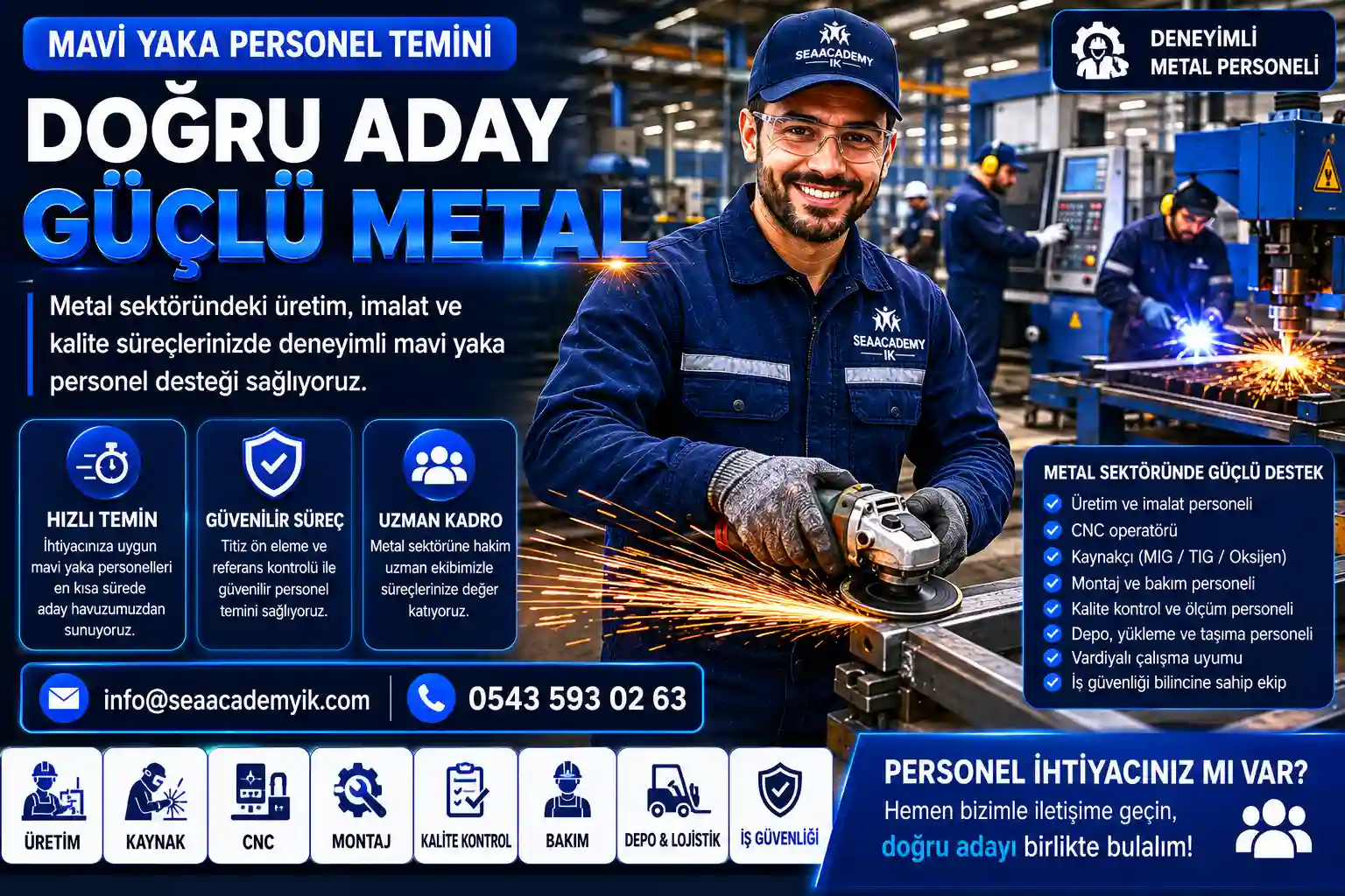 Metal sektörü personel temini