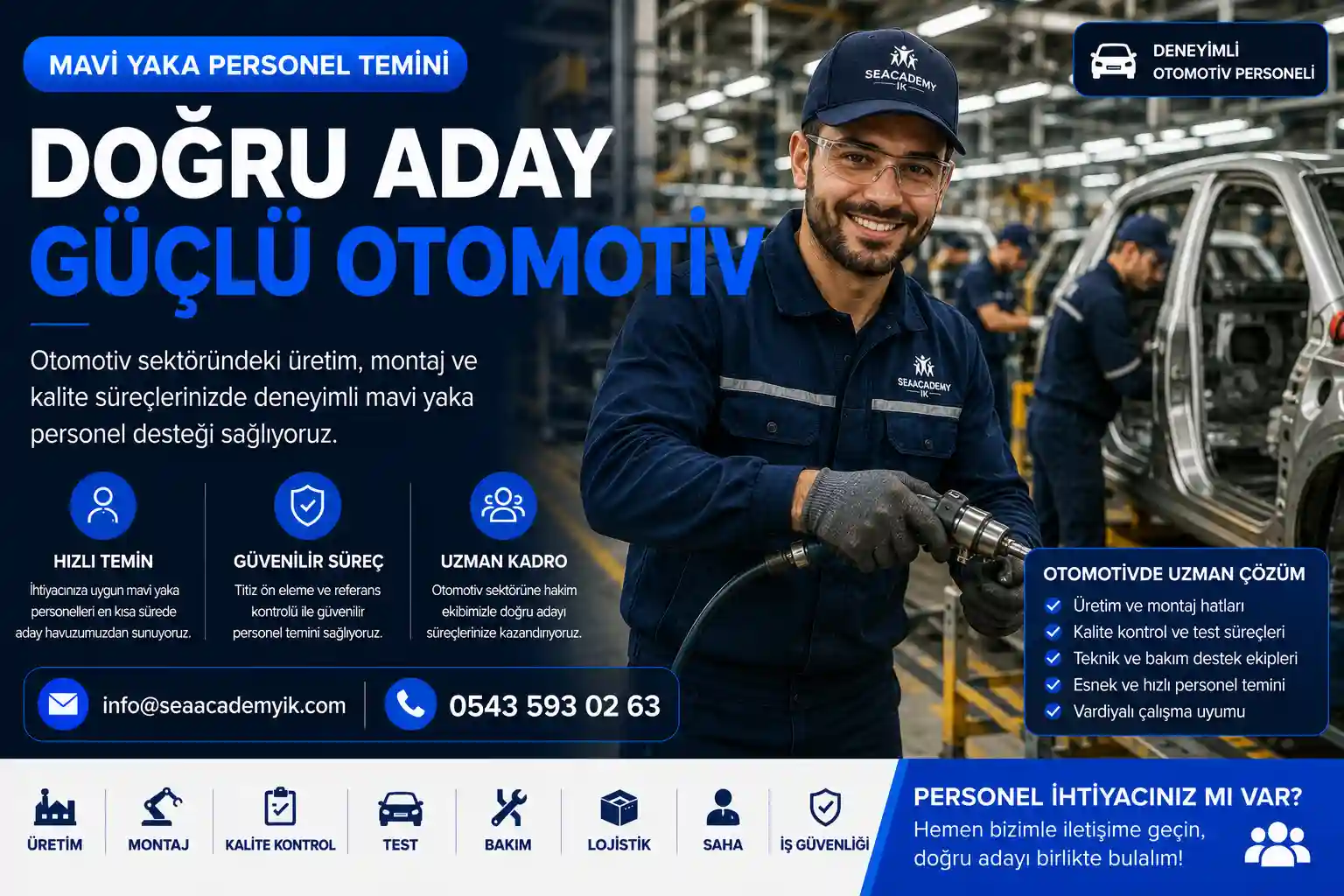 Otomotiv sektörü mavi yaka personel temini
