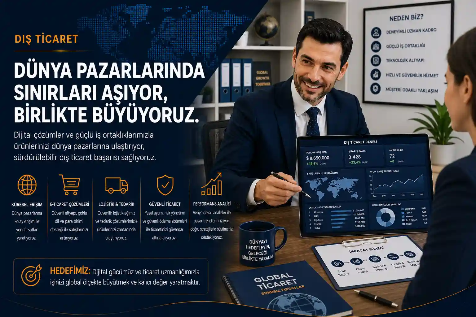 Dış ticaret yöneticisi seçme hizmeti