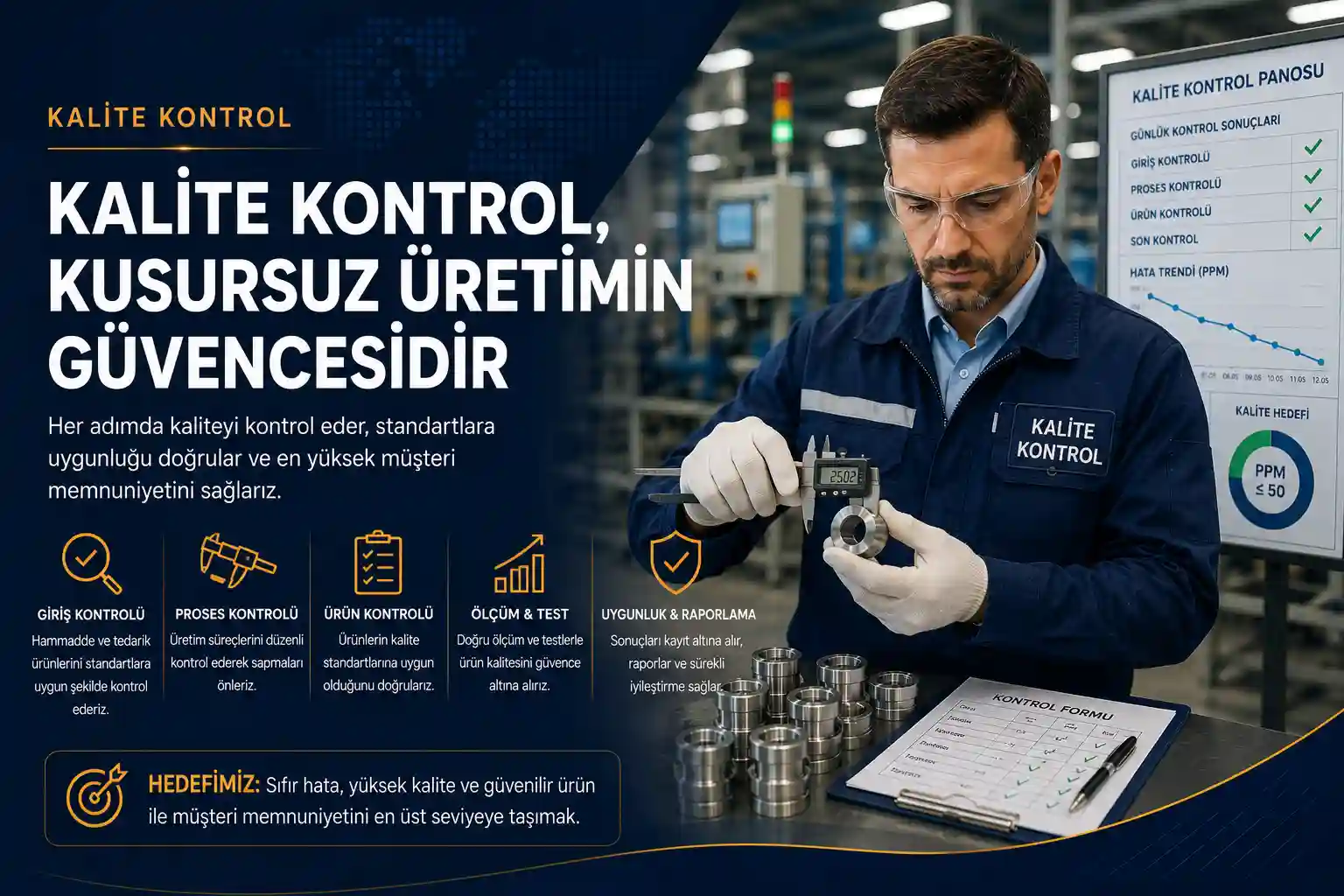Kalite kontrol yöneticisi seçme hizmeti