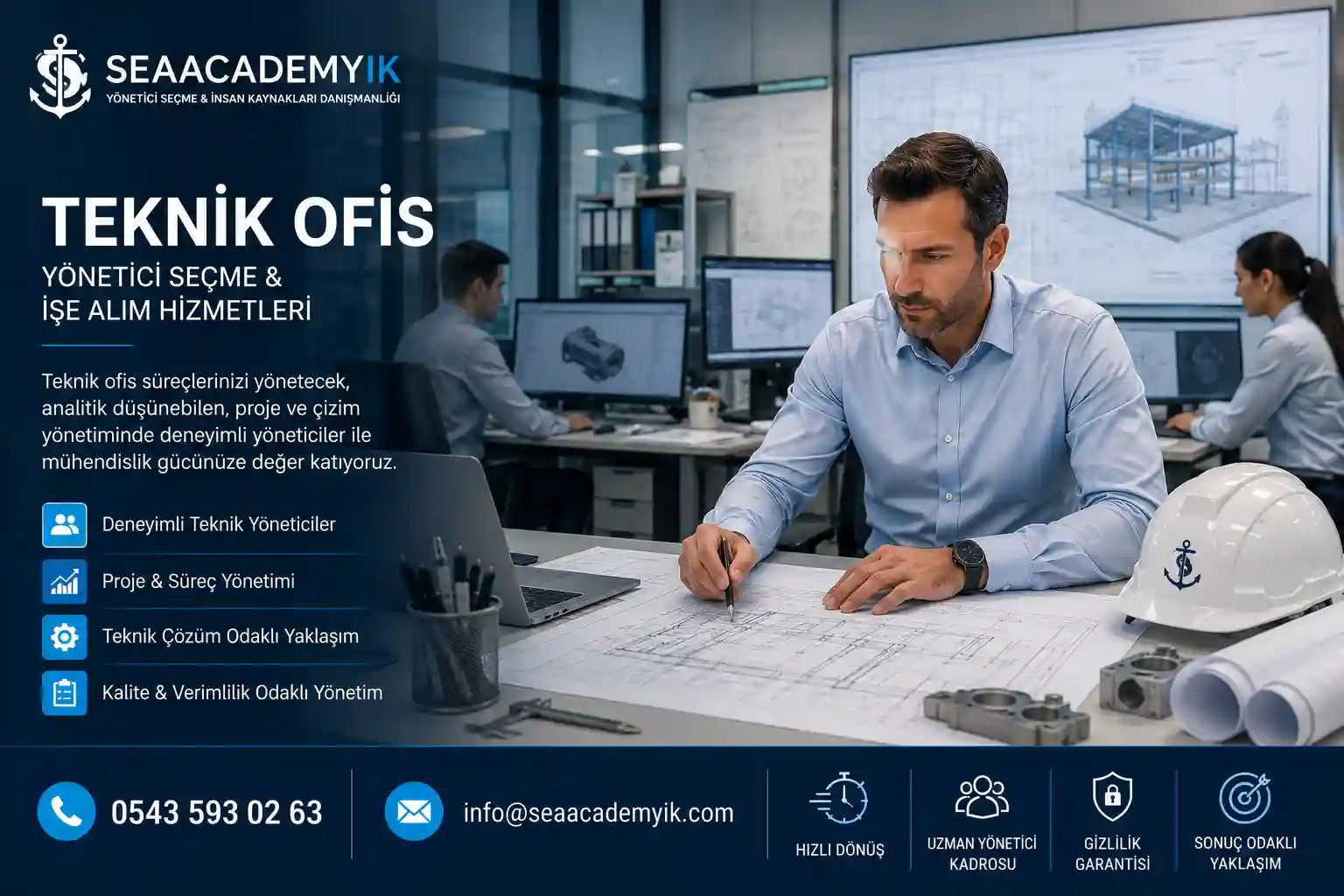 Teknik ofis yöneticisi seçme hizmeti