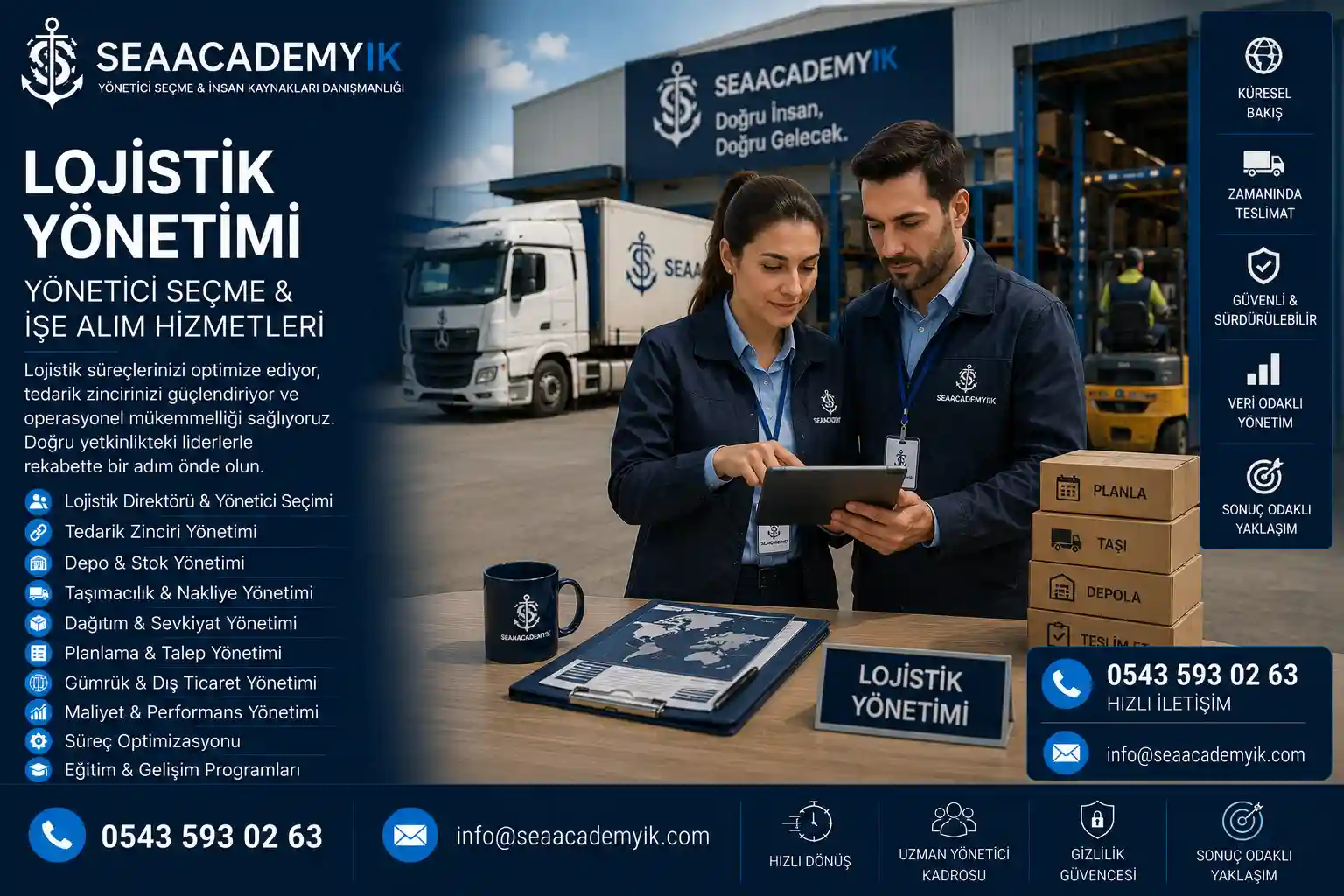 Lojistik orta düzey yönetici seçme hizmetleri