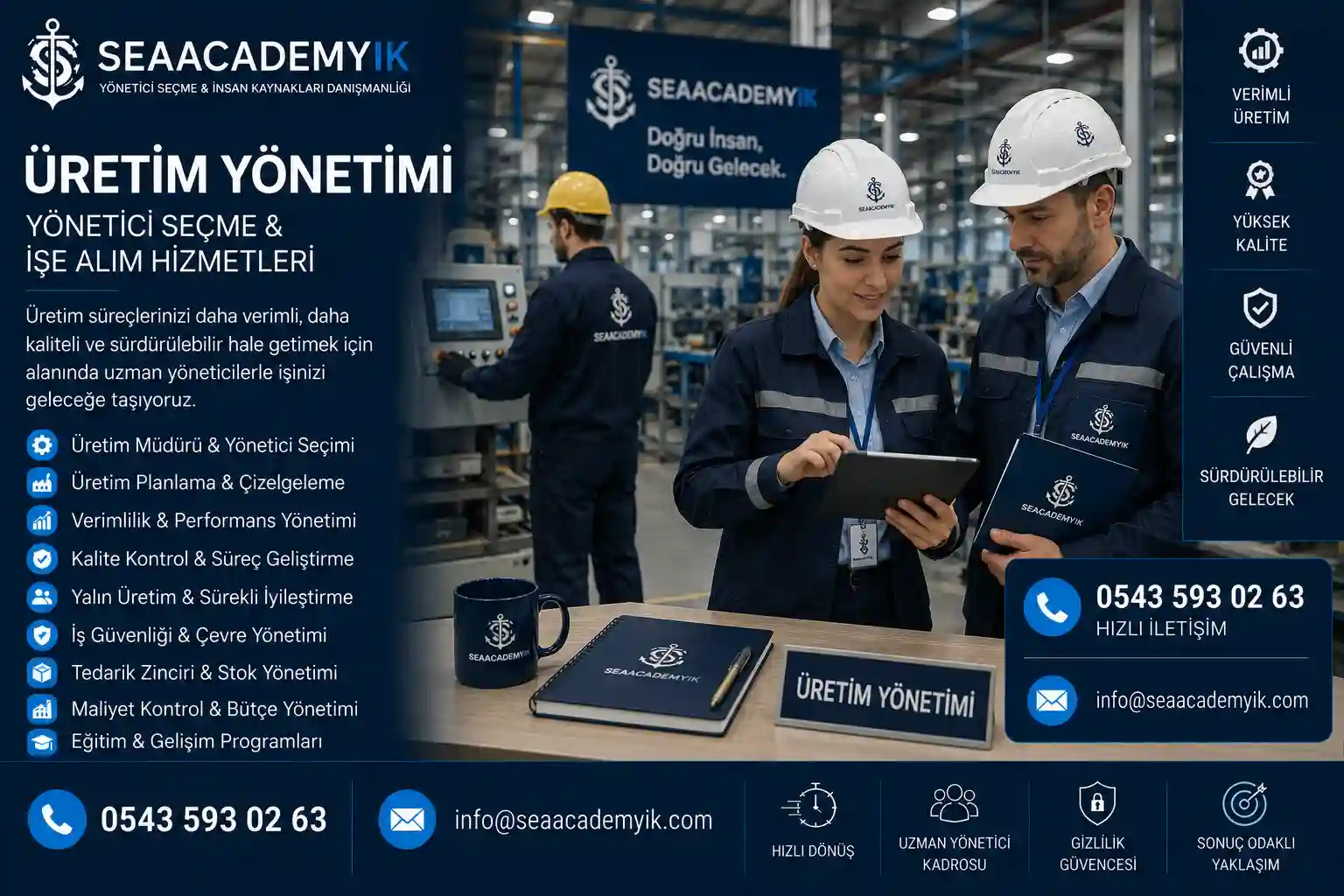 Üretim orta düzey yönetici seçme hizmeti