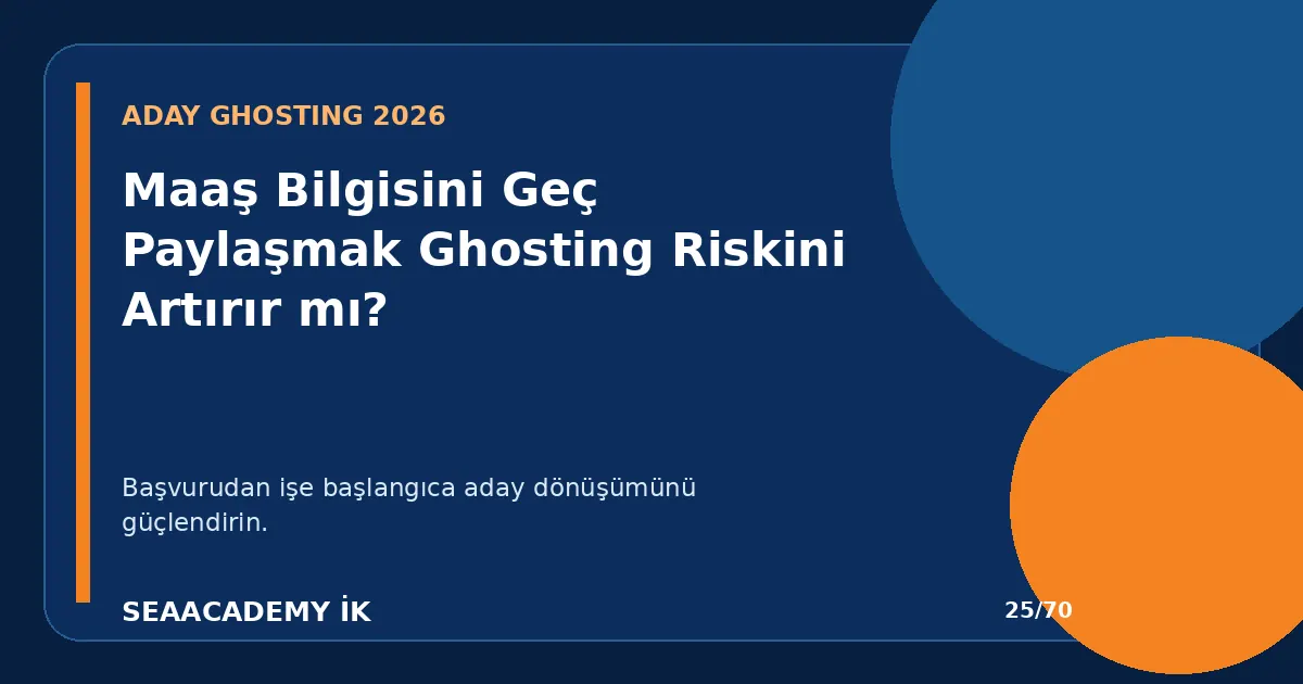 Maaş Bilgisini Geç Paylaşmak Ghosting Riskini Artırır mı?