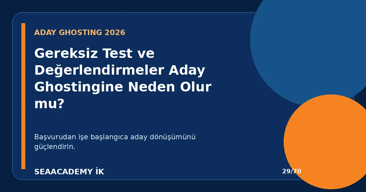 Gereksiz Test ve Değerlendirmeler Aday Ghostingine Neden Olur mu?