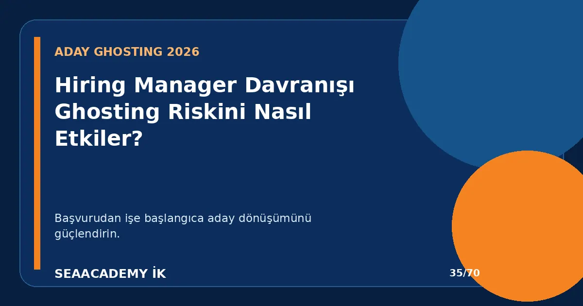 Hiring Manager Davranışı Ghosting Riskini Nasıl Etkiler?