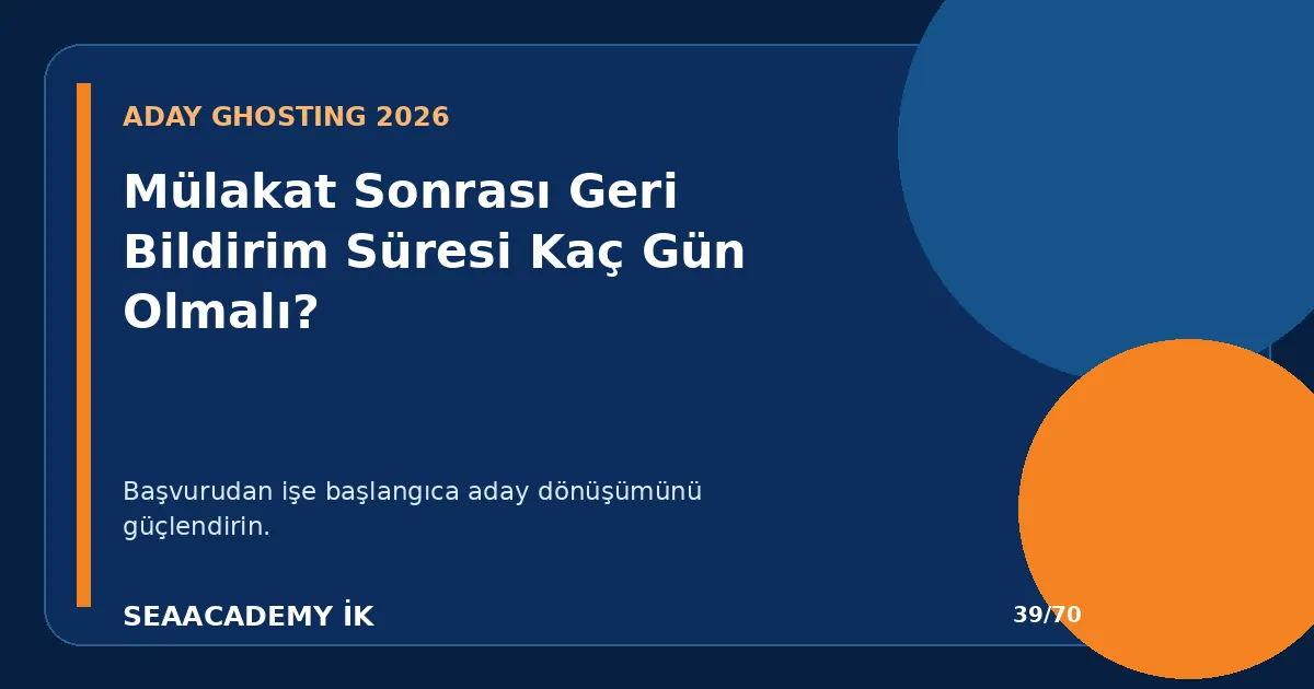 Mülakat Sonrası Geri Bildirim Süresi Kaç Gün Olmalı?