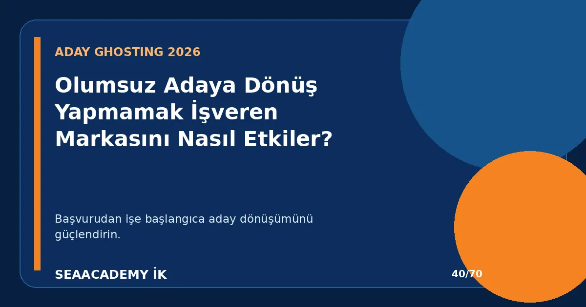 Olumsuz Adaya Dönüş Yapmamak İşveren Markasını Nasıl Etkiler?