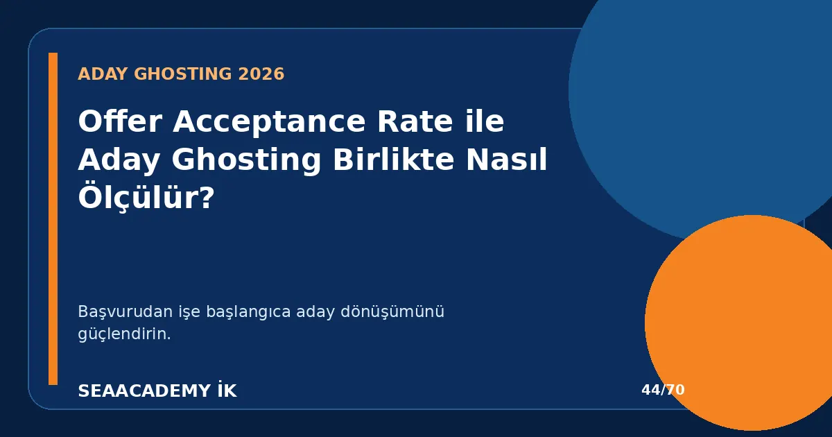 Offer Acceptance Rate ile Aday Ghosting Birlikte Nasıl Ölçülür?