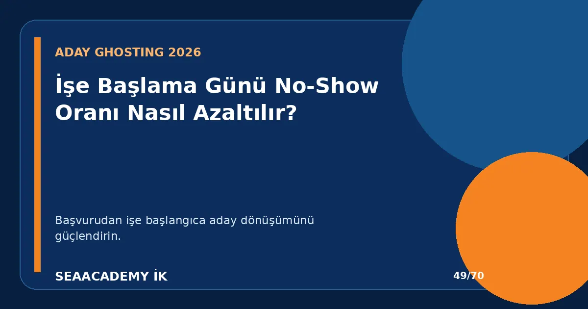 İşe Başlama Günü No-Show Oranı Nasıl Azaltılır?