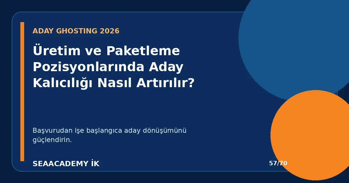 Üretim ve Paketleme Pozisyonlarında Aday Kalıcılığı Nasıl Artırılır?