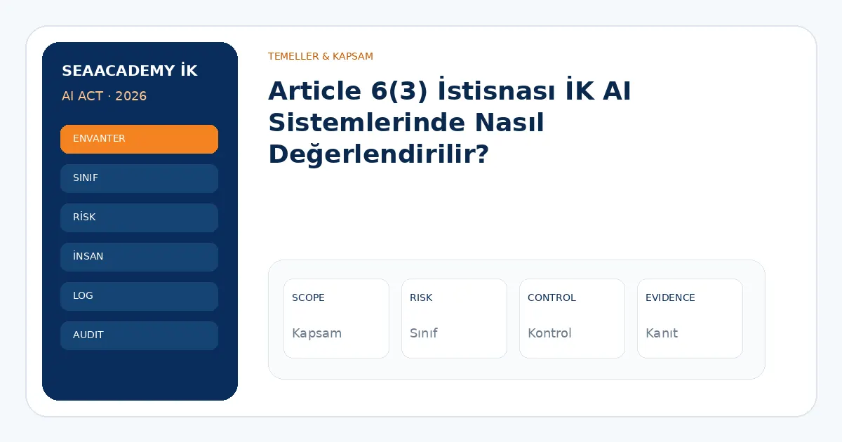 Article 6(3) İstisnası İK AI Sistemlerinde Nasıl Değerlendirilir? analiz görseli