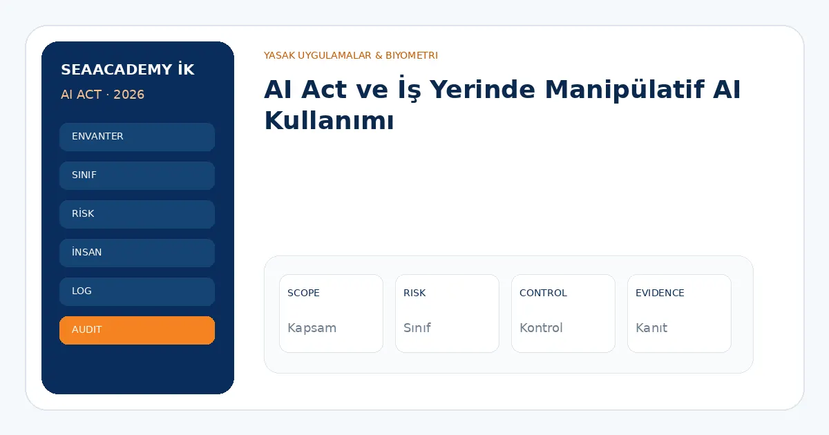 AI Act ve İş Yerinde Manipülatif AI Kullanımı analiz görseli