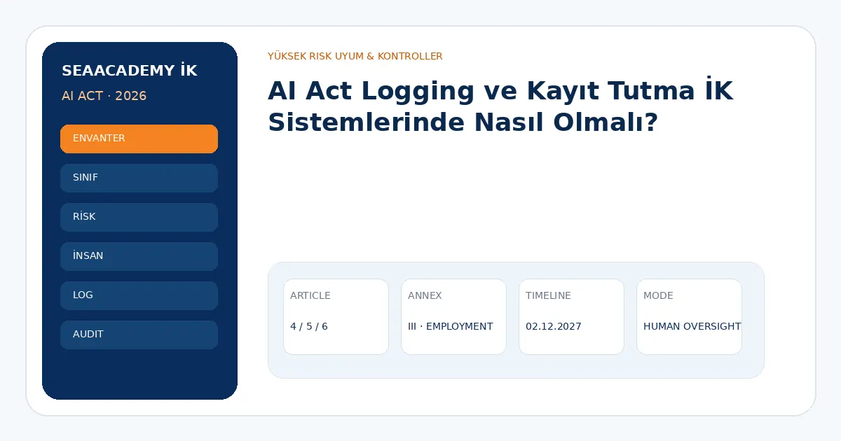 AI Act Logging ve Kayıt Tutma İK Sistemlerinde Nasıl Olmalı?