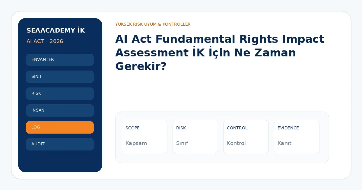 AI Act Fundamental Rights Impact Assessment İK İçin Ne Zaman Gerekir? analiz görseli