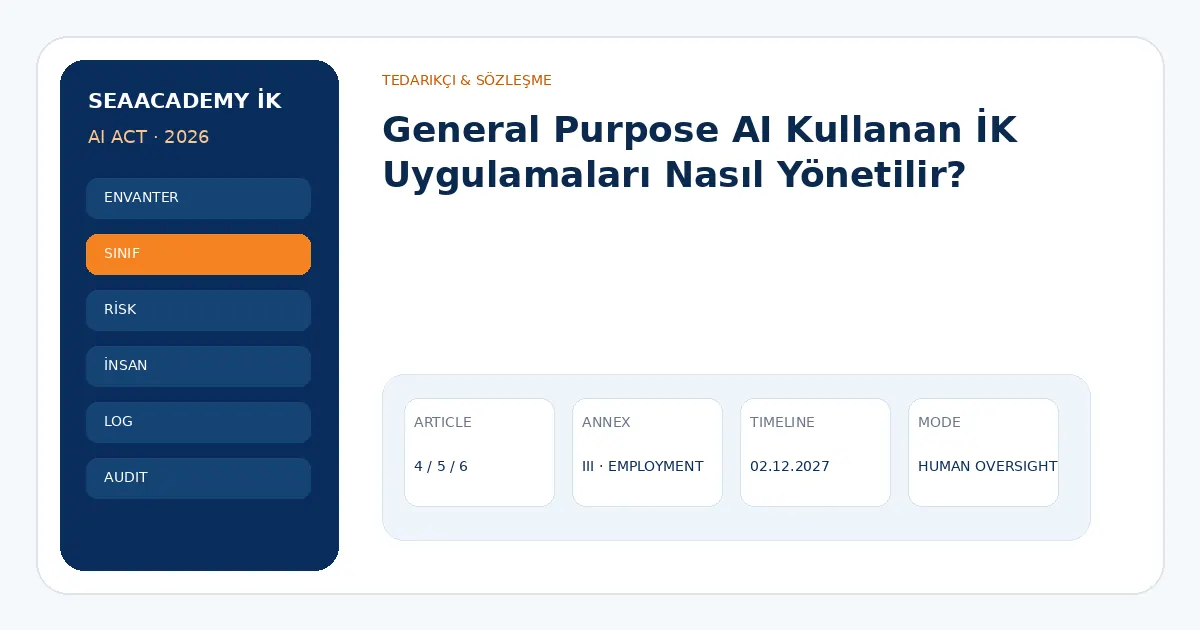 General Purpose AI Kullanan İK Uygulamaları Nasıl Yönetilir?