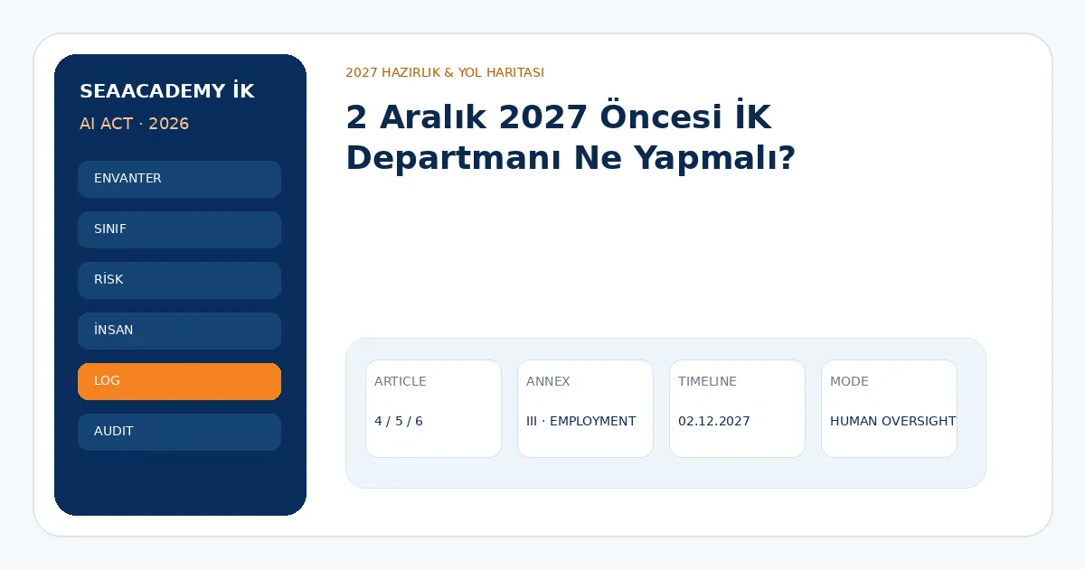 2 Aralık 2027 Öncesi İK Departmanı Ne Yapmalı?