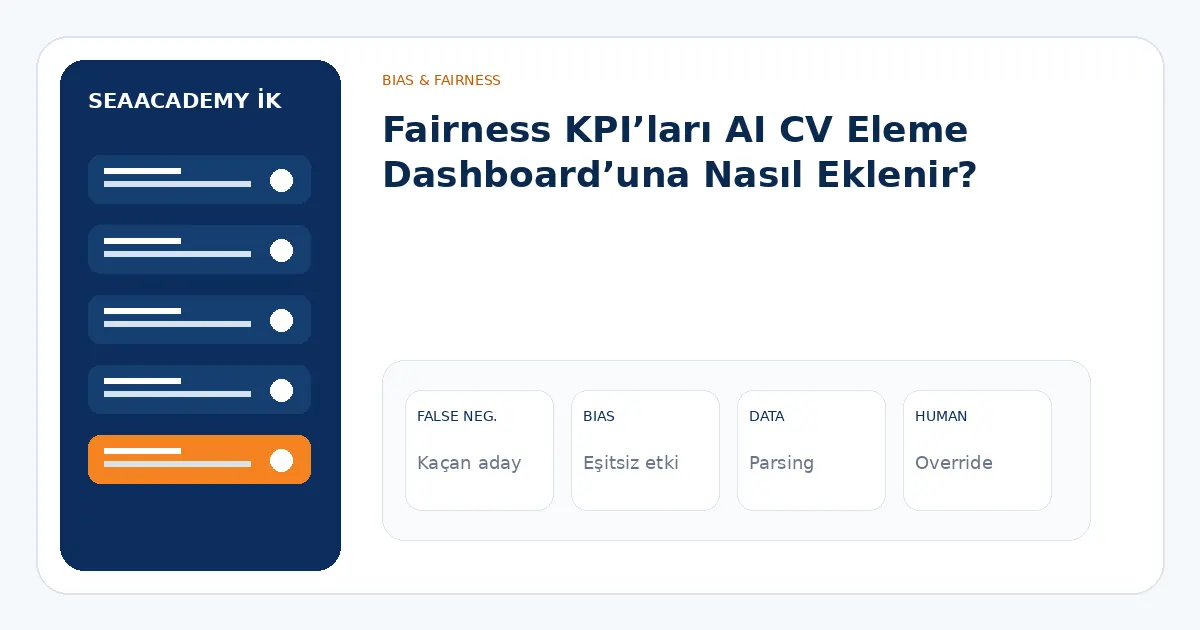 Fairness KPI’ları AI CV Eleme Dashboard’una Nasıl Eklenir? analiz görseli