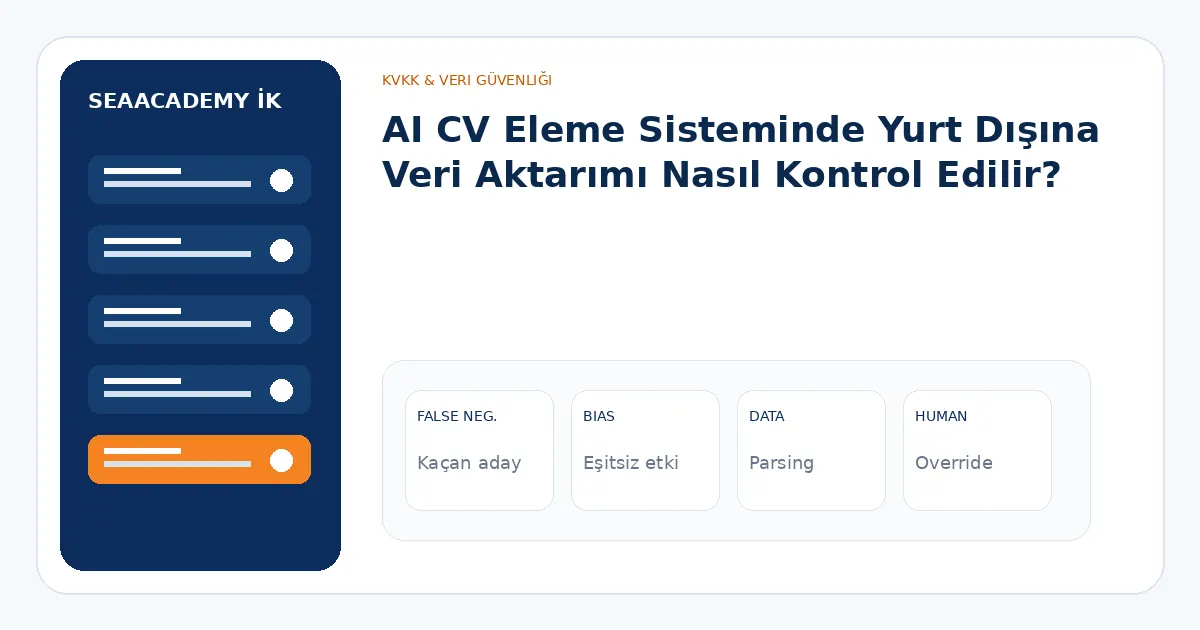AI CV Eleme Sisteminde Yurt Dışına Veri Aktarımı Nasıl Kontrol Edilir? analiz görseli