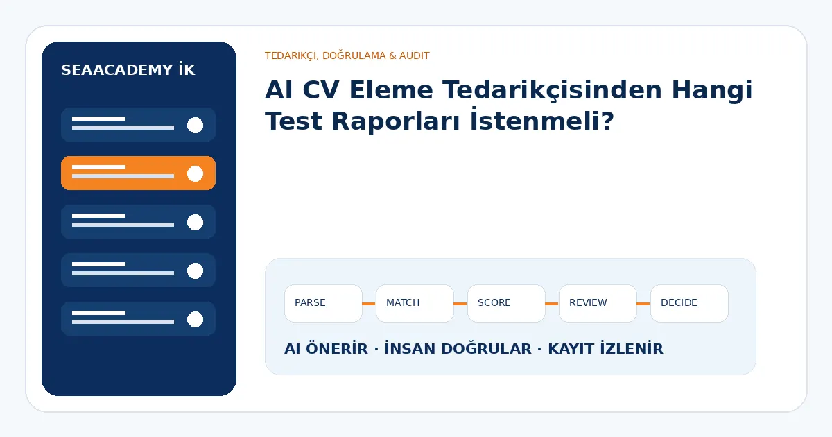 AI CV Eleme Tedarikçisinden Hangi Test Raporları İstenmeli?