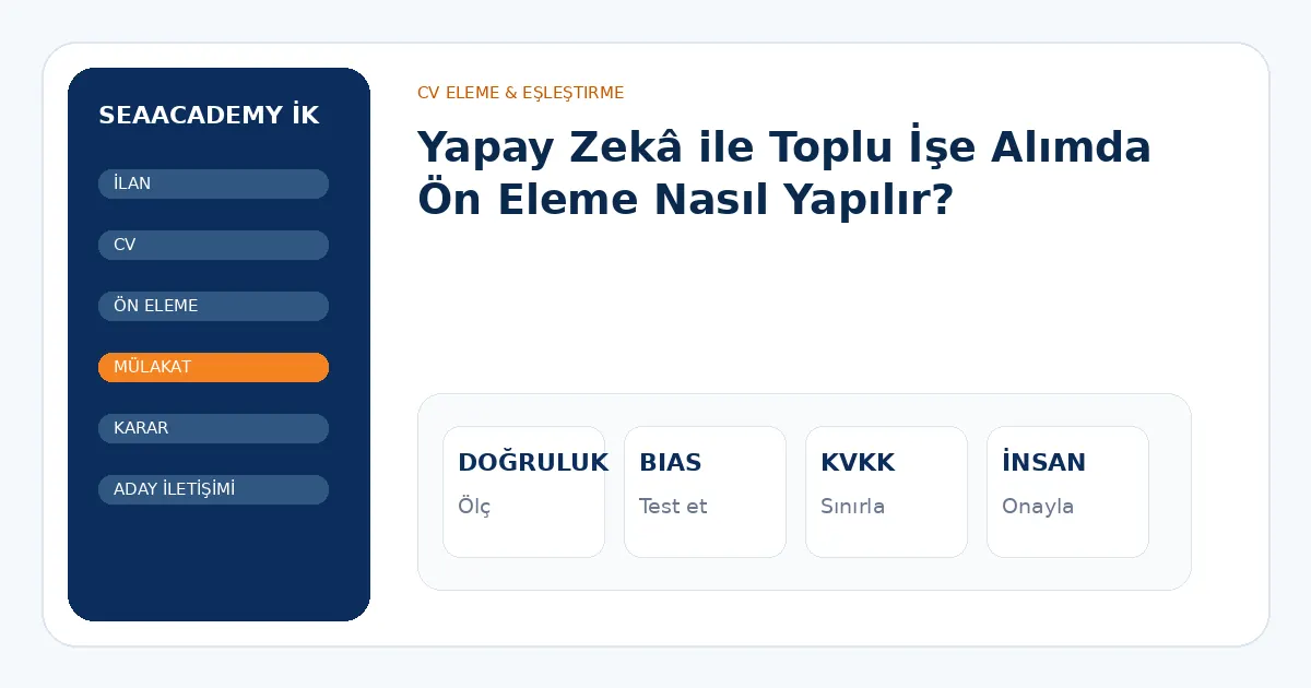 Yapay Zekâ ile Toplu İşe Alımda Ön Eleme Nasıl Yapılır? analiz görseli