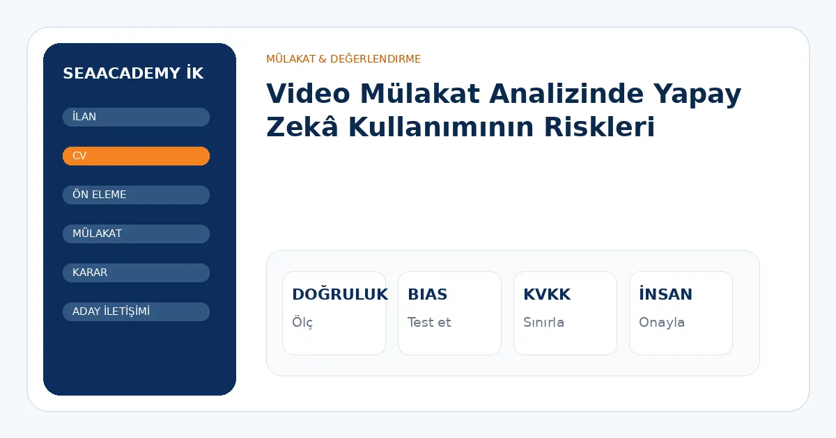 Video Mülakat Analizinde Yapay Zekâ Kullanımının Riskleri analiz görseli