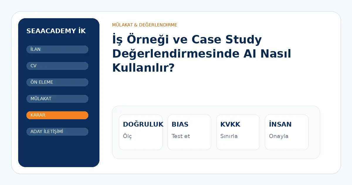 İş Örneği ve Case Study Değerlendirmesinde AI Nasıl Kullanılır? analiz görseli