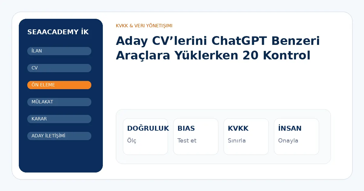 Aday CV’lerini ChatGPT Benzeri Araçlara Yüklerken 20 Kontrol analiz görseli