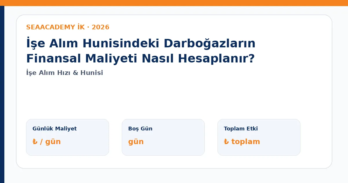 İşe Alım Hunisindeki Darboğazların Finansal Maliyeti Nasıl Hesaplanır?