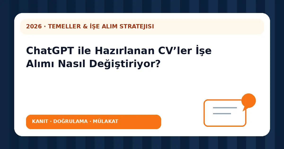 ChatGPT ile Hazırlanan CV’ler İşe Alımı Nasıl Değiştiriyor? analiz görseli