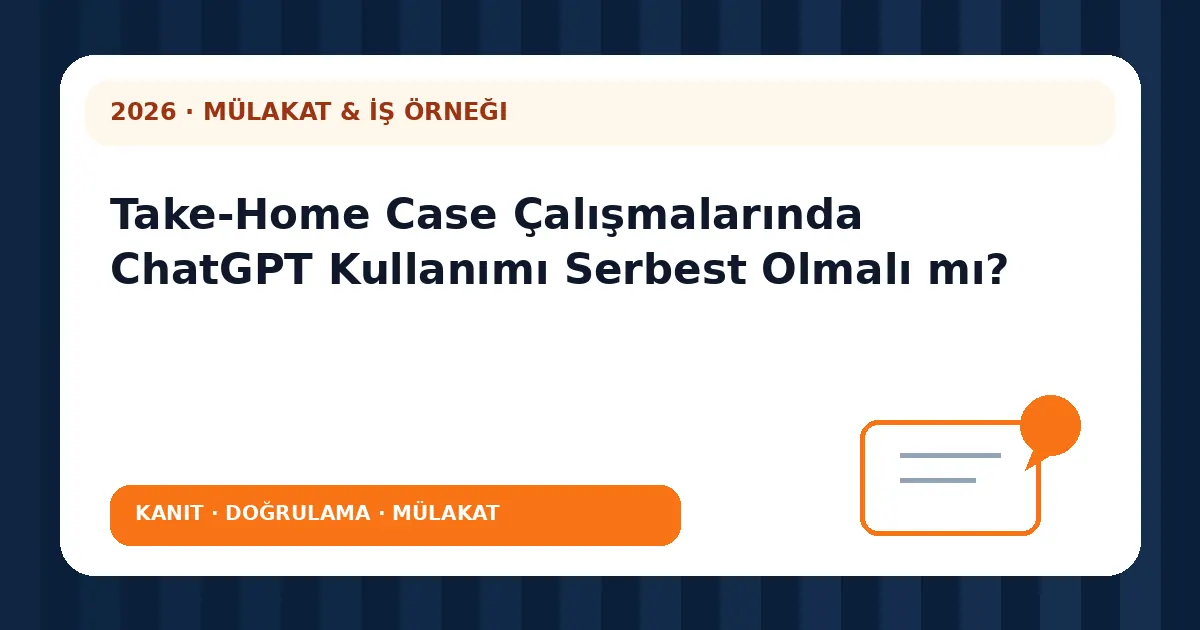 Take-Home Case Çalışmalarında ChatGPT Kullanımı Serbest Olmalı mı? analiz görseli