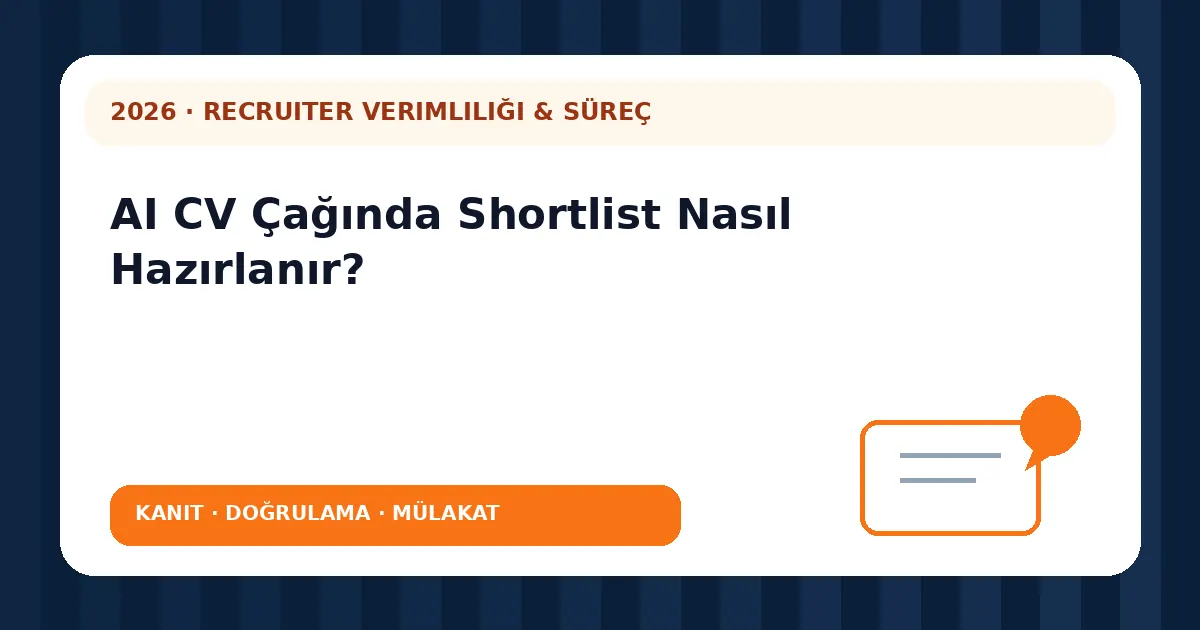 AI CV Çağında Shortlist Nasıl Hazırlanır? analiz görseli
