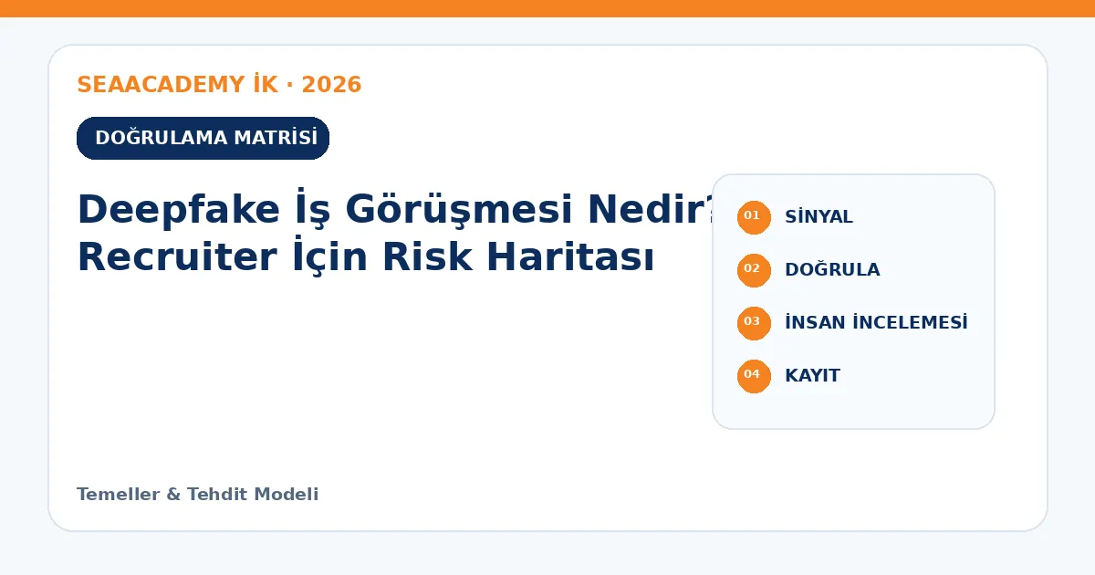 Deepfake İş Görüşmesi Nedir? Recruiter İçin Risk Haritası kontrol matrisi