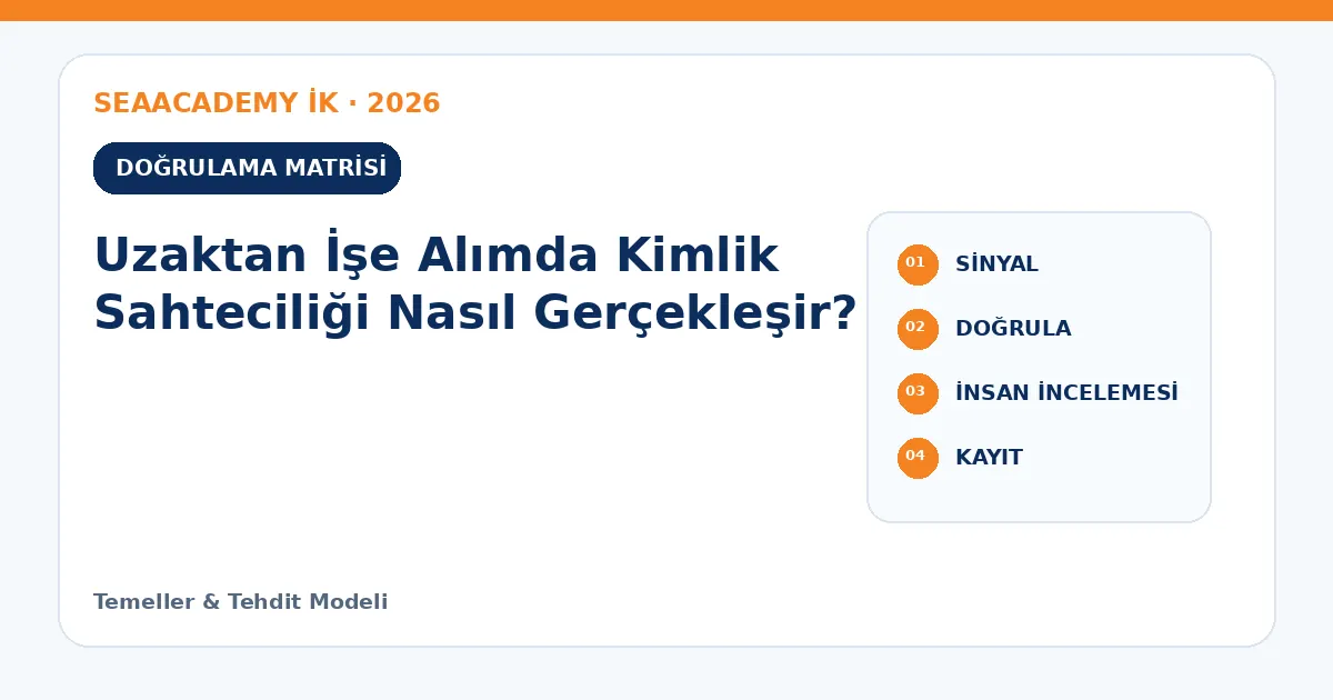 Uzaktan İşe Alımda Kimlik Sahteciliği Nasıl Gerçekleşir? kontrol matrisi