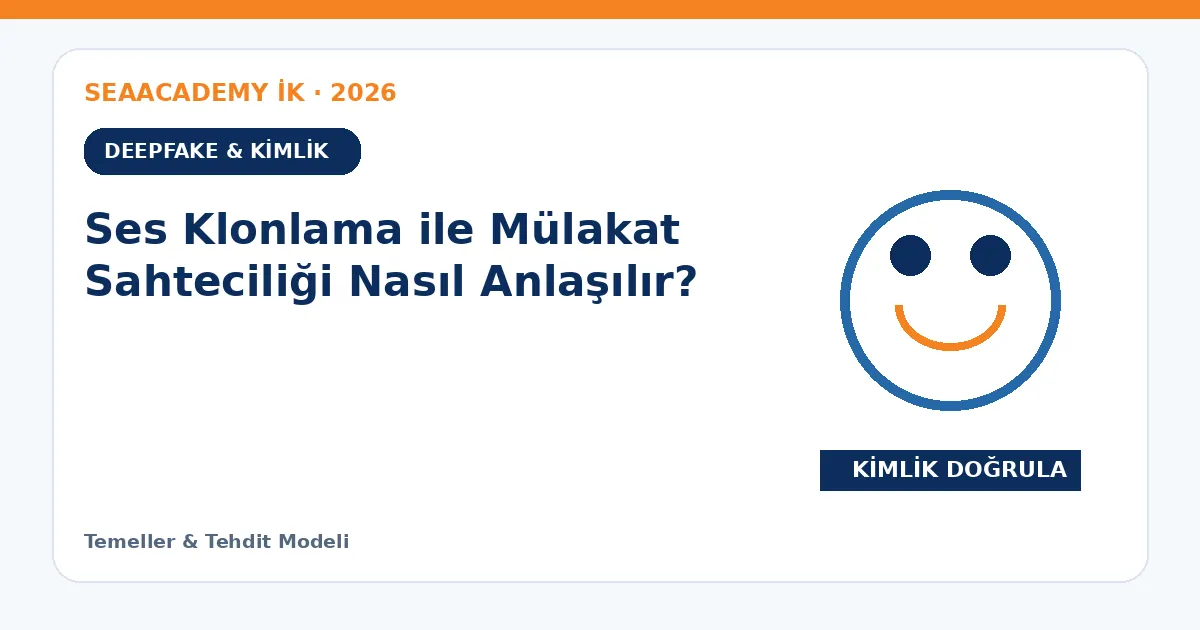 Ses Klonlama ile Mülakat Sahteciliği Nasıl Anlaşılır?