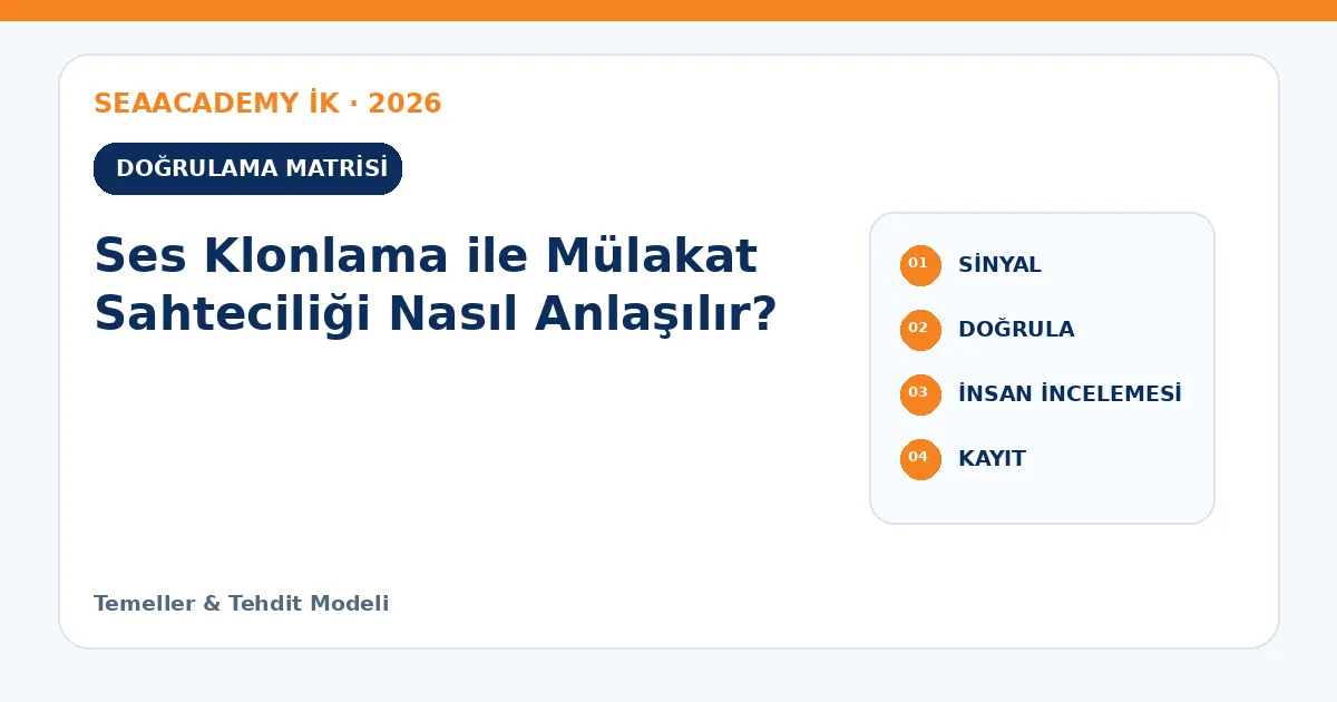 Ses Klonlama ile Mülakat Sahteciliği Nasıl Anlaşılır? kontrol matrisi