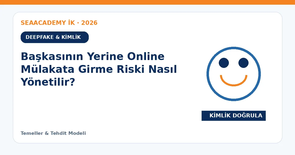 Başkasının Yerine Online Mülakata Girme Riski Nasıl Yönetilir?