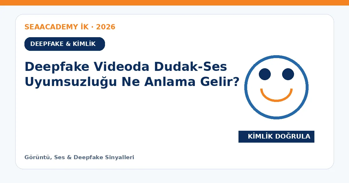 Deepfake Videoda Dudak-Ses Uyumsuzluğu Ne Anlama Gelir?