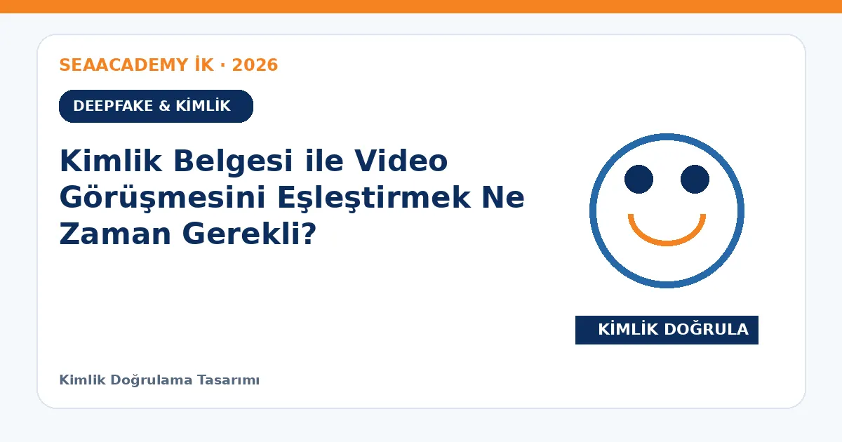 Kimlik Belgesi ile Video Görüşmesini Eşleştirmek Ne Zaman Gerekli?