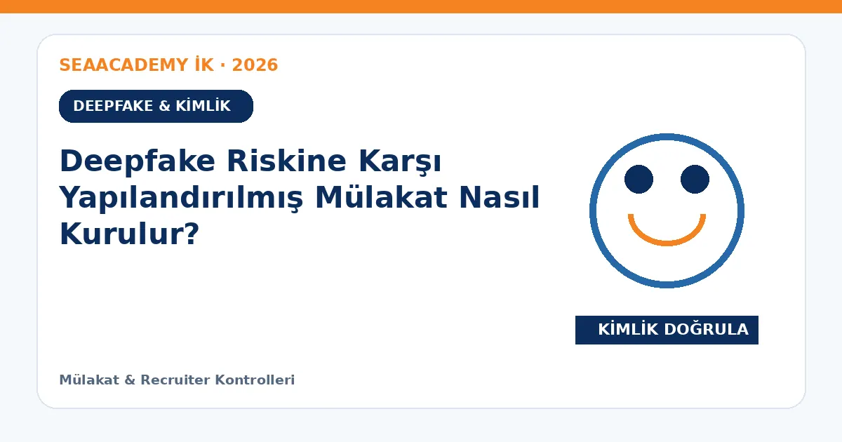 Deepfake Riskine Karşı Yapılandırılmış Mülakat Nasıl Kurulur?