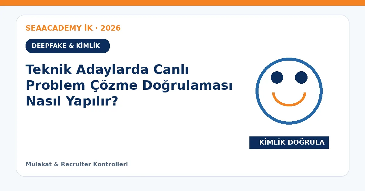 Teknik Adaylarda Canlı Problem Çözme Doğrulaması Nasıl Yapılır?