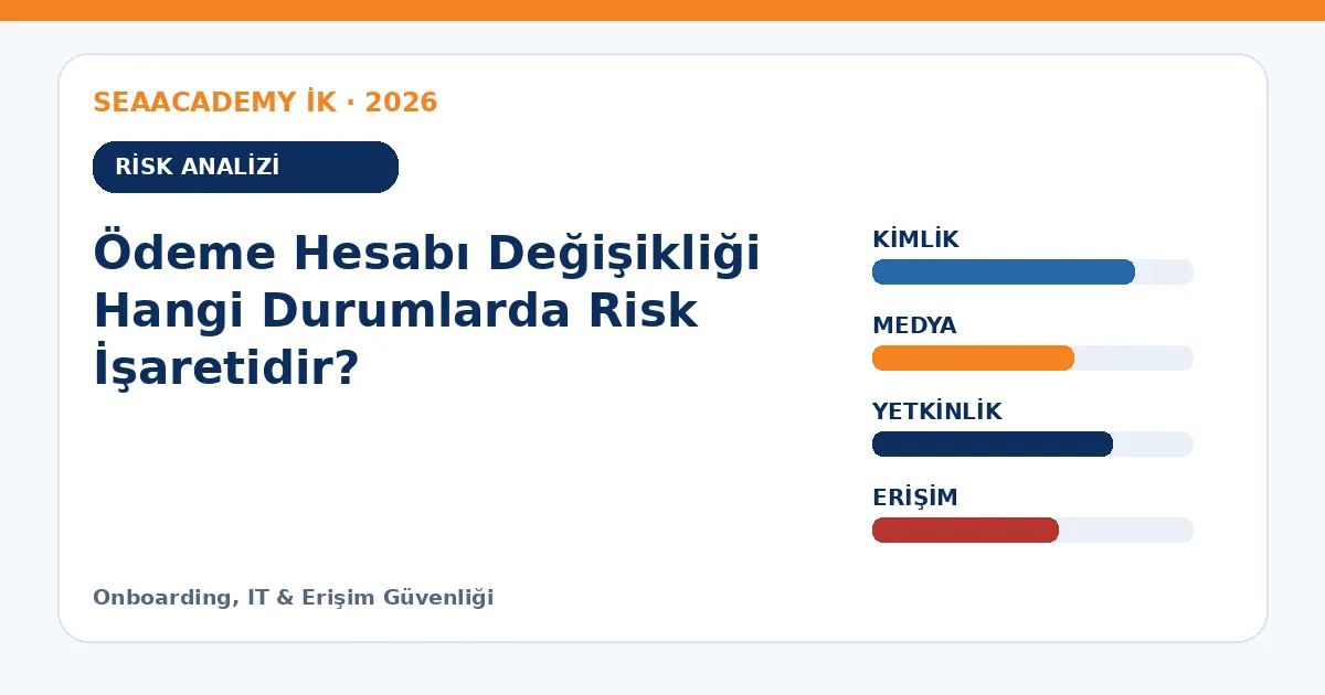 Ödeme Hesabı Değişikliği Hangi Durumlarda Risk İşaretidir? risk analizi