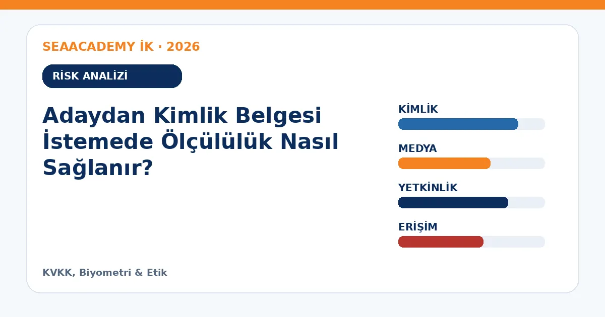 Adaydan Kimlik Belgesi İstemede Ölçülülük Nasıl Sağlanır? risk analizi