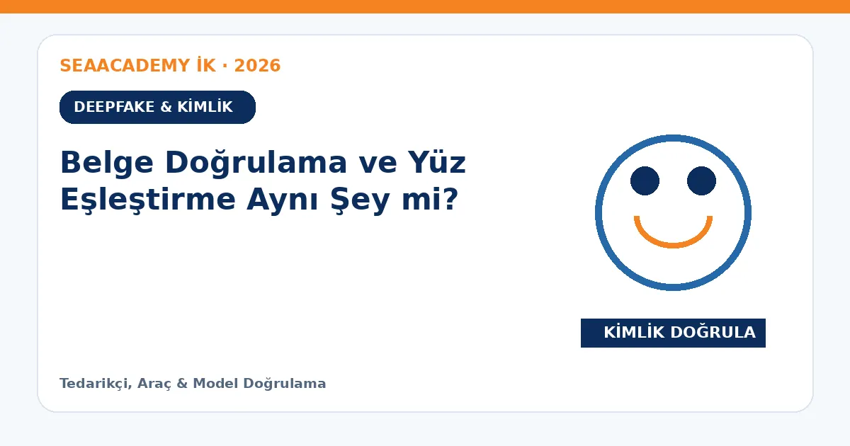 Belge Doğrulama ve Yüz Eşleştirme Aynı Şey mi?
